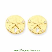 14k Sand Dollar Post Earrings