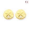 14k Sand Dollar Post Earrings