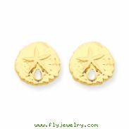 14k Sand Dollar Post Earrings