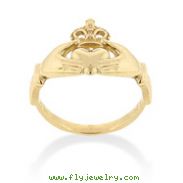 14K Satin Claddagh Ring