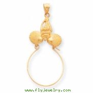 14k Sea Shell Charm Holder