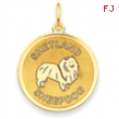 14k Shetland Sheepdog Disc Charm