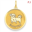 14k Shih Tzu Disc Charm