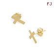 14K Small Cross Post Earrings