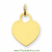 14k Small Engraveable Heart Charm