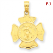 14k Small St. Florian Badge Pendant