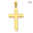 14K Solid Cross Pendant