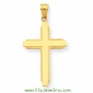 14K Solid Cross Pendant