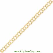 14k Solid Triple Link Charm Bracelet