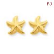 14k Starfish Post Earrings