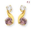 14k Synthetic Alexandrite (Jun) Post Earrings