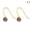 14k Synthetic Amethyst (Feb) Dangle Earrings