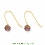 14k Synthetic Amethyst (Feb) Dangle Earrings
