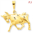 14k Taurus Zodiac Charm