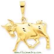 14k Taurus Zodiac Charm