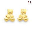 14k Teddy Bear Post Earrings