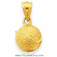 14k Tennis Ball Pendant