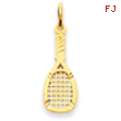 14k Tennis Racquet Charm