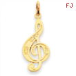 14k Treble Clef Charm