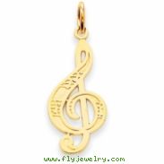 14k Treble Clef Charm