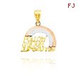 14K Tri-Color Follow Your Dreams Rainbow Pendant