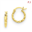 14k Twist Polished Hoop Earring