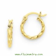 14k Twist Polished Hoop Earring