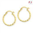 14k Twist Polished Hoop Earring