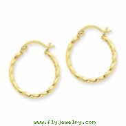 14k Twist Polished Hoop Earring