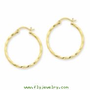 14k Twist Polished Hoop Earring