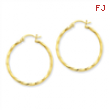 14k Twist Polished Hoop Earring