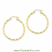 14k Twist Polished Hoop Earring