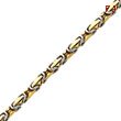 14K Two-Tone 3.75mm Fancy Byzantine-Style Bracelet