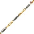 14K Two-Tone 4.75mm Fancy Industrial Link Bracelet