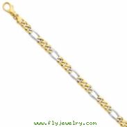 14k Two-tone 6.2mm Polished Fancy Link Bracelet