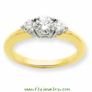 14k Two-tone A Diamond three stone ring