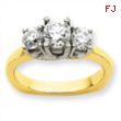 14k Two-tone AA Diamond three stone ring