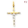 14k Two-tone Crucifix Pendant