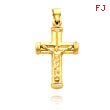 14K Two-Tone Diamond-Cut Mariner's Crucifix Pendant