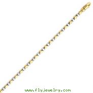 14K Two-Tone Gold 2.5mm Fancy Link Bracelet