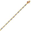 14K Two-Tone Gold 3.5mm Fancy Link Bracelet