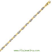 14K Two-Tone Gold 3.5mm Fancy Link Bracelet