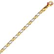 14K Two-Tone Gold 4.8mm Polished Fancy Link Bracelet