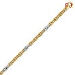 14K Two-Tone Gold 5.5mm Fancy Link Bracelet