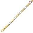 14K Two-Tone Gold 5.8mm Polished Fancy Link Bracelet