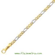 14K Two-Tone Gold 5.8mm Polished Fancy Link Bracelet