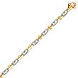 14K Two-Tone Gold 5mm Fancy Link Bracelet