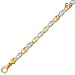 14K Two-Tone Gold 6.2mm Polished Fancy Link Bracelet