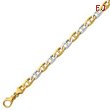 14K Two-Tone Gold 6.5mm Polished Fancy Link Bracelet