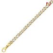 14K Two-Tone Gold 6.85mm Polished Fancy Link Bracelet